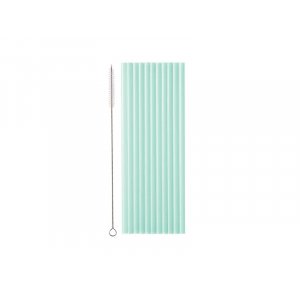 Sugrör - Flergångs i plast - Sage - 12-pack