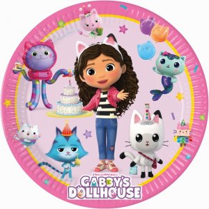 Papptallrikar - Gabby s Dollhouse - 20 cm - 8-pack