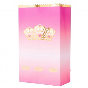 Godispåsar/Fiskedammspåsar - Krona - Rosa/Guld - 8 st