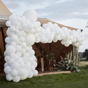 Ballongbåge - Lyx - Vit