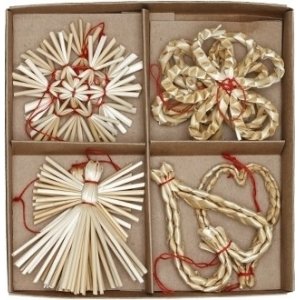 Julgransdekoration - Halm - 8-pack