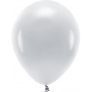 Enfärgade ballonger - Eco 30 cm - Ljusgrå - 10-pack