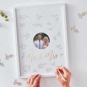 Gästboksram - Gold wedding