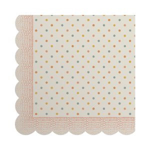 Små servetter - Multi Dots - Rosa - 20-pack