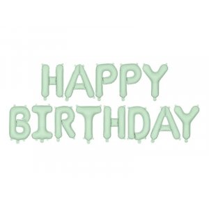 Ballonggirlang - Happy Birthday - Mint