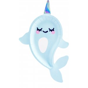 Papptallrikar - Narwhal Party - 6-pack
