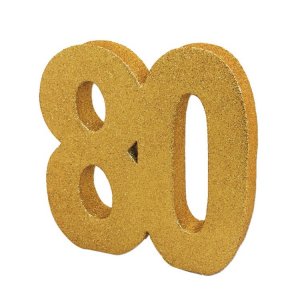 Bordsdekoration 80 år Guld
