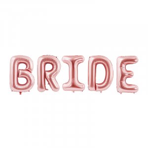 Bokstavsballonger - BRIDE - Roséguld - 86 cm
