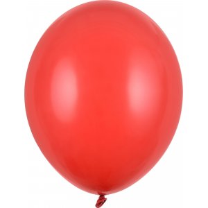Miniballonger Pastell - Premium 12 cm - Klarröd - 10-pack