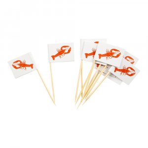 Cake Picks - Kräfta - Röd/Vit