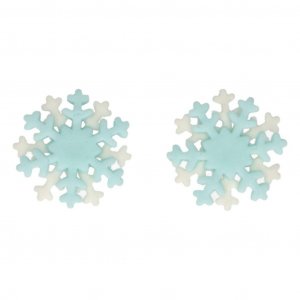Sockerdekorationer - Snöflingor - Ljusblå - 6-pack