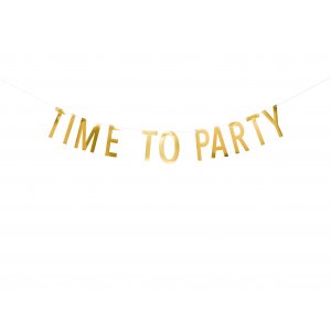 Girlang - Time To Party - 2m - Guldfolie