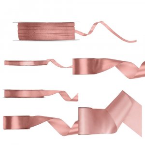 Satinband - Dusty Rose - (Bredd: 3 mm) - 50 meter
