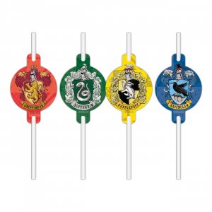 Sugrör Harry Potter Hogwarts Houses 4-pack