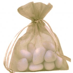 Organzapåsar - Taupe - 10-pack