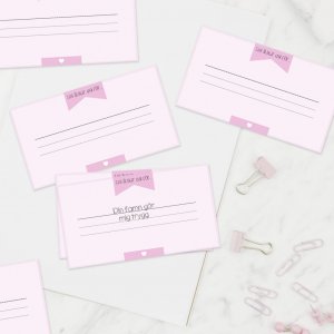 Fyll-i-kort - Jag älskar dig - Rosa - 20st