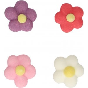 Sockerdekorationer - Små blommor - Rosa/Vita/Lila/Röda