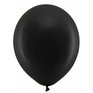 Pastellballonger - Standard 30 cm - Svart - 10-pack