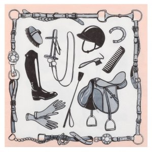 Servetter - Hästkalas - Rosa/Svart - 20-pack