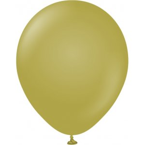 Ballonger enfärgade - Premium 45 cm - Olive - 5-pack