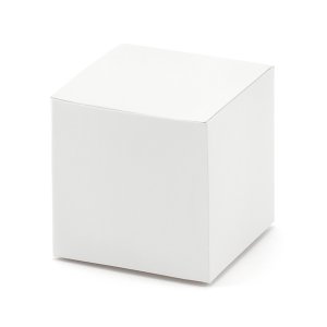 Presentaskar - Kvadrat - Vita - 10-pack