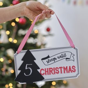 Skylt - Nedräkning till jul