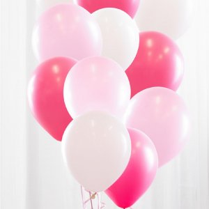 Ballongbukett - Premium - Babyrosa