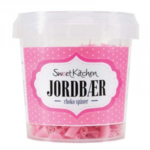 Chokladspån - Jordgubbssmak - Rosa - SweetKitchen - 35g
