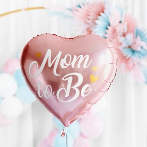 Folieballong - Rosa hjärta - Mum to be