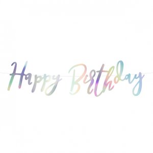 Backdrop - Happy Birthday - Iridescent