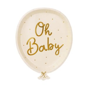 Papptallrikar - Ballong - Oh Baby - 6-pack