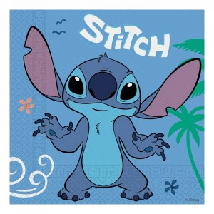 Servetter - Stitch & Angel - Blå - 20-pack
