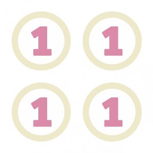 Pappersdekorationer - Cirklar - Rosa 1:or