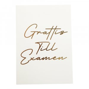 Kort - Grattis till examen - Vit
