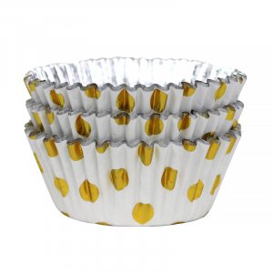 Muffinsformar - Prickiga - Metallic/Guld - 30-pack