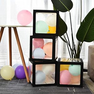 Ballongdekoration - Klossar - Svart/Transparent