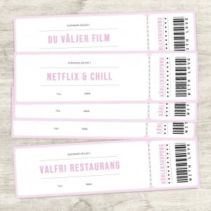 Kärlekskuponger - 12-pack - Rosa