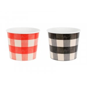 Snacksbägare - Rutiga - 2-pack - 14 cm