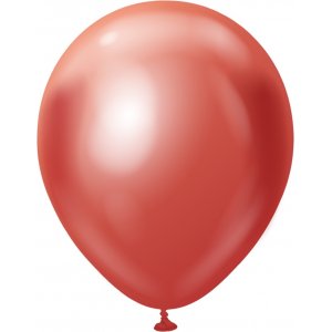 Ballonger enfärgade - Premium 45 cm - Red Chrome