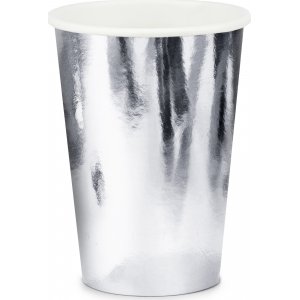 Pappmuggar - Metallic - Silver - 6-pack