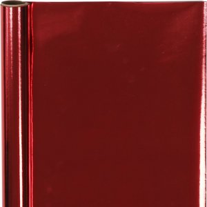 Presentpapper - Metallic - Rött - 4 m