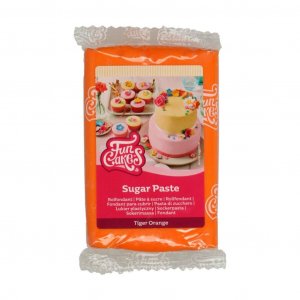 Sugarpaste/Sockerpasta - Tiger orange - FunCakes - 250 gram