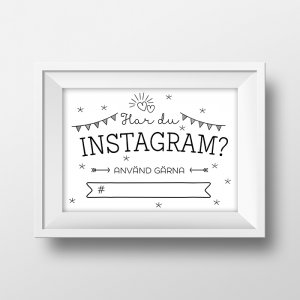 Instagramskylt - #3 - 4-pack