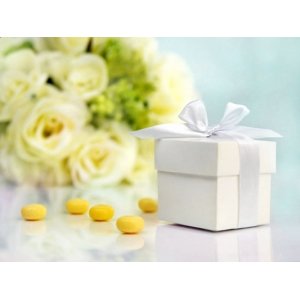 Presentask - 10-pack - Vit med lock