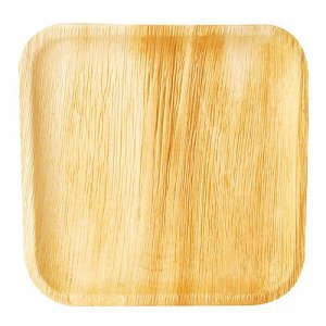 Tallrikar av palmblad - Pure - Fyrkantiga - 25,5cm - 6-pack