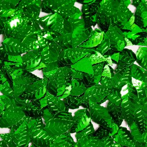 Bordskonfetti - Blad - Grön Metallic - 14g