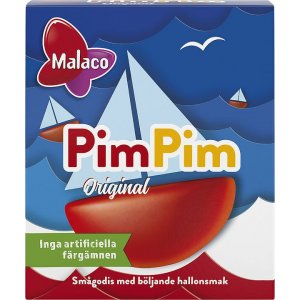 Tablettask - Pim Pim - Hallonbåtar - 20 g