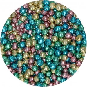 Krispiga chokladpärlor - Metallic Mix - Funcakes - 60 g