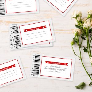 Love Coupons - 20-pack - Röda