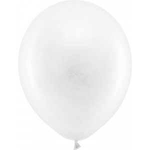 Pastellballonger - Standard 30 cm - Vit - 10-pack